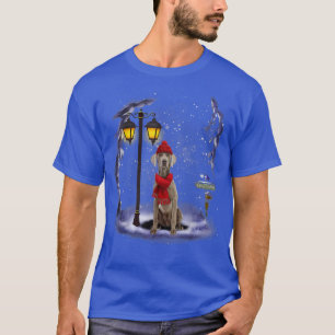 Weimaraner Santa Snö jul Light Winter Pajam T Shirt