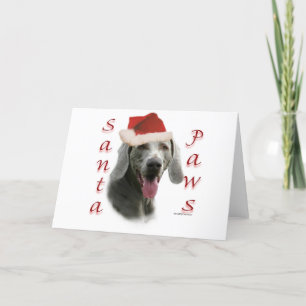 Weimaraner Santa Tassar Helgkort