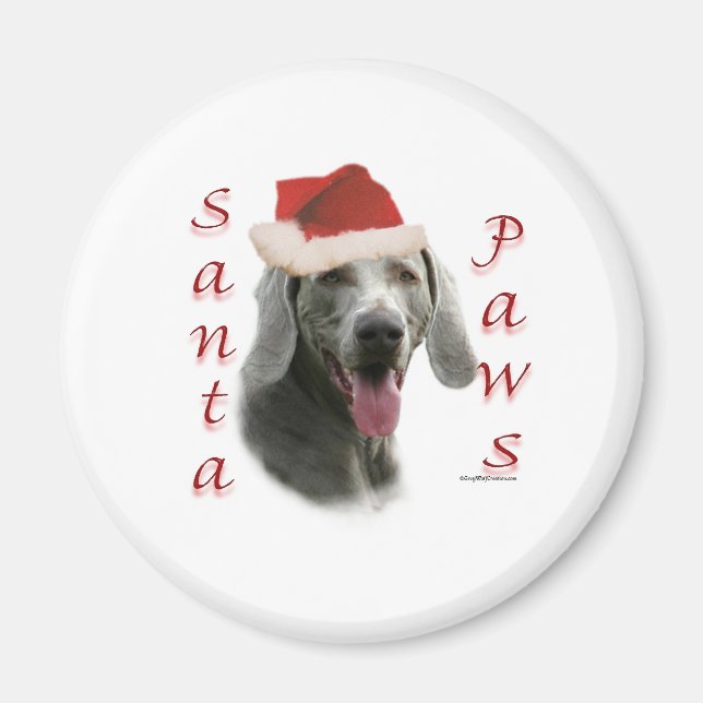 Weimaraner Santa Tassar Magnet (Framsidan)
