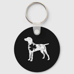 Weimaraner St Patricks Day Pojkar Flickor Shamroc Nyckelring