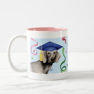 Weimaraner Student Två-Tonad Mugg