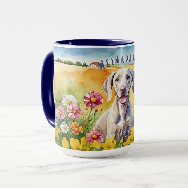 Weimaraner Sunrise Combo Mugg (Framsida vänster)