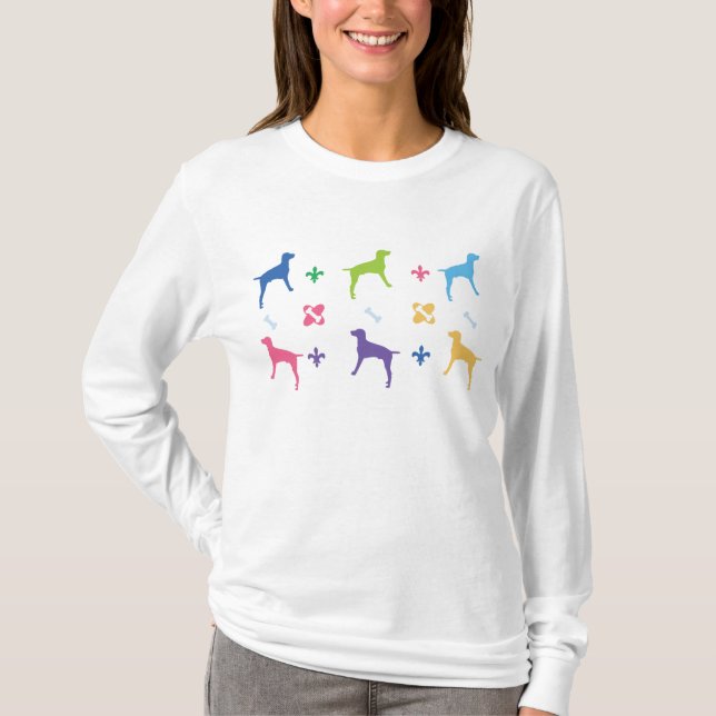 Weimaraner T-tröja T-shirt (Framsida)