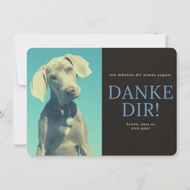 Weimaraner Tack Kort (Framsida)