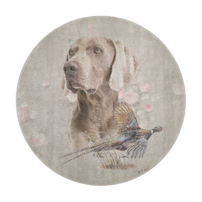 Weimaraner Tapestry Poster akrylisk utskriftsknapp (Framsidan)