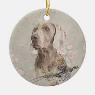 Weimaraner Tapestry Poster akrylisk utskriftsknapp Julgransprydnad Keramik