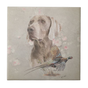 Weimaraner Tapestry Poster akrylisk utskriftsknapp Kakelplatta