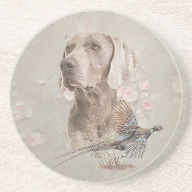 Weimaraner Tapestry Poster akrylisk utskriftsknapp Underlägg (Framsidan)