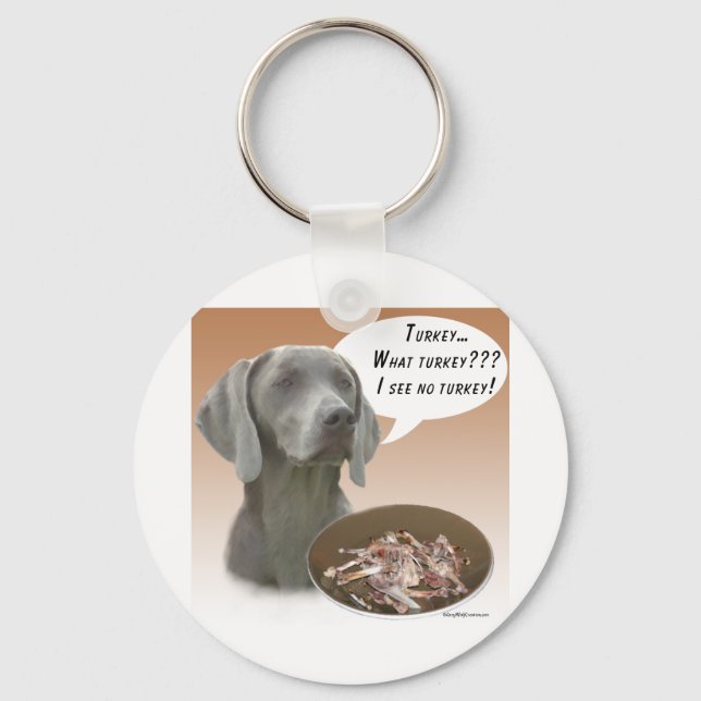 Weimaraner Turkey Nyckelring (Framsida)