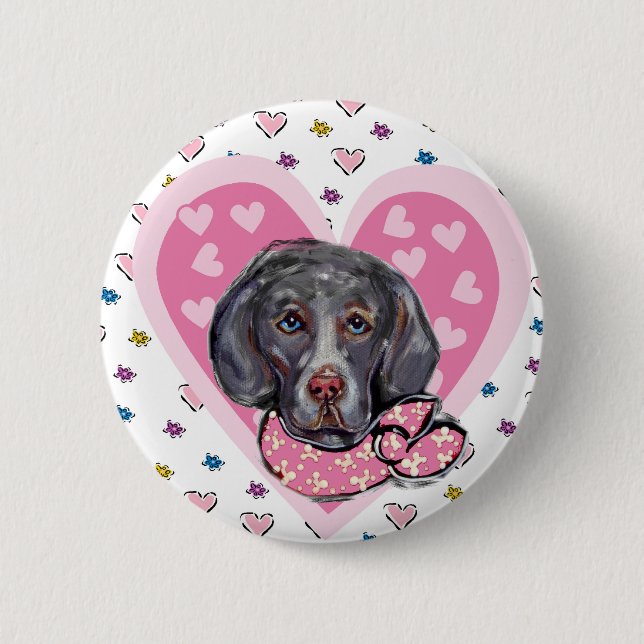 Weimaraner Valentine Knapp (Framsida)