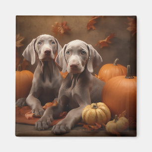 Weimaraner Valp Höstglädje Pumpa Magnet