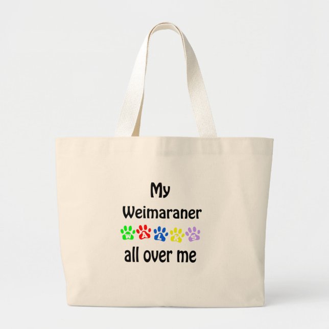 Weimaraner Walks Design Jumbo Tygkasse (Framsidan)