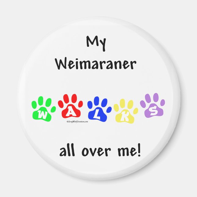 Weimaraner Walks - Magnet (Framsidan)