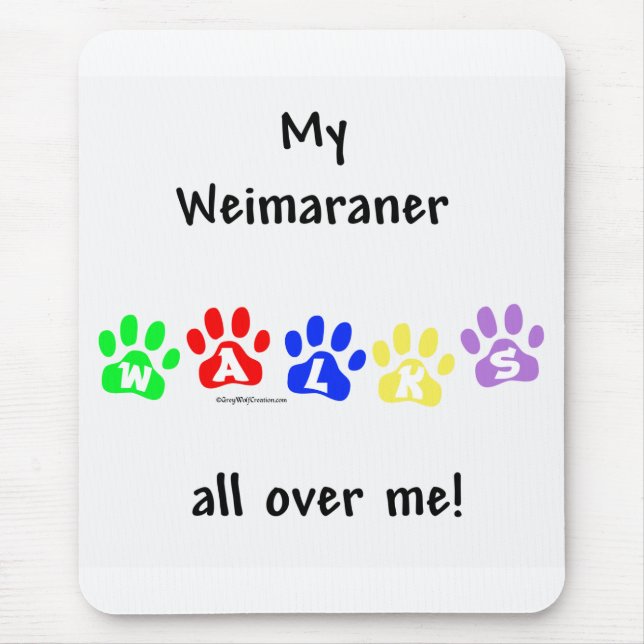 Weimaraner Walks Musmatta (Framsidan)