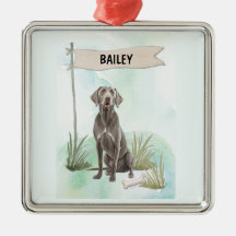 Weimaraner Watercolor Personalized Dog