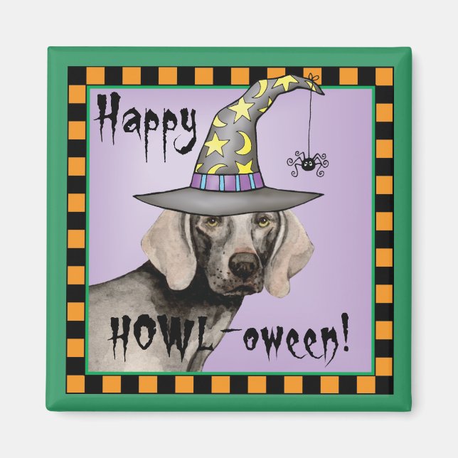Weimaraner Witch Magnet (Framsidan)