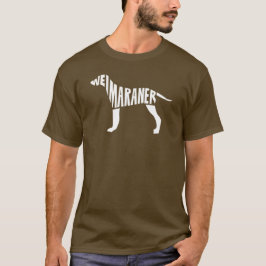 Weimaraner Word Art - Dog Lover Typography Design T Shirt