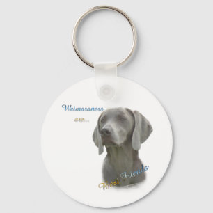 Weimaraners är Best Friends Keychain. Nyckelring