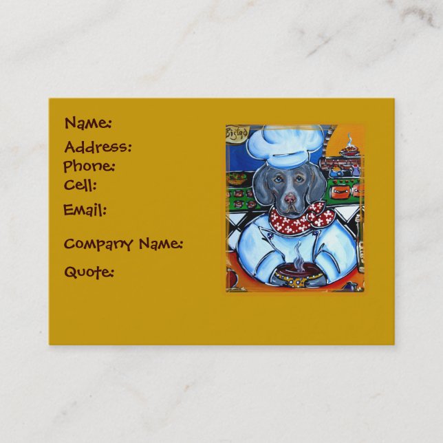 Weimaranter Visitkort (Framsida)