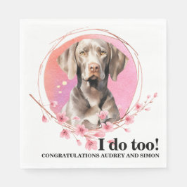 Weimarer Bröllop Napkins with Hundar Photo Pappersservett