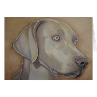 Weimeraner i akvarell hälsningskort