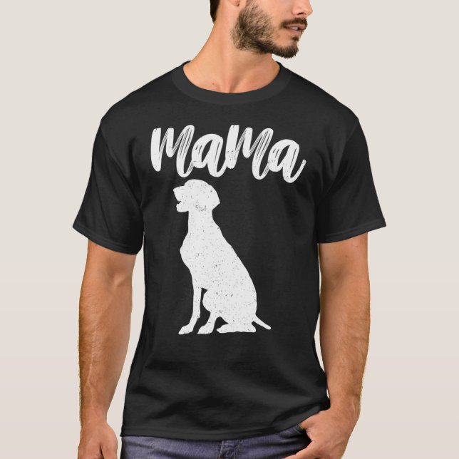 Weimeraner Labrador Mamma för Mor T Shirt (Framsida)
