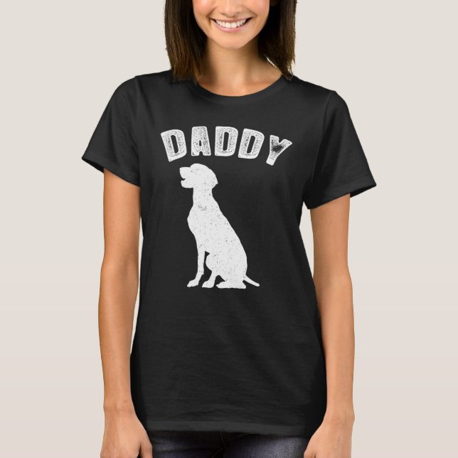 Weimeraner Labrador Pappa Matching Family T Shirt (Framsida)