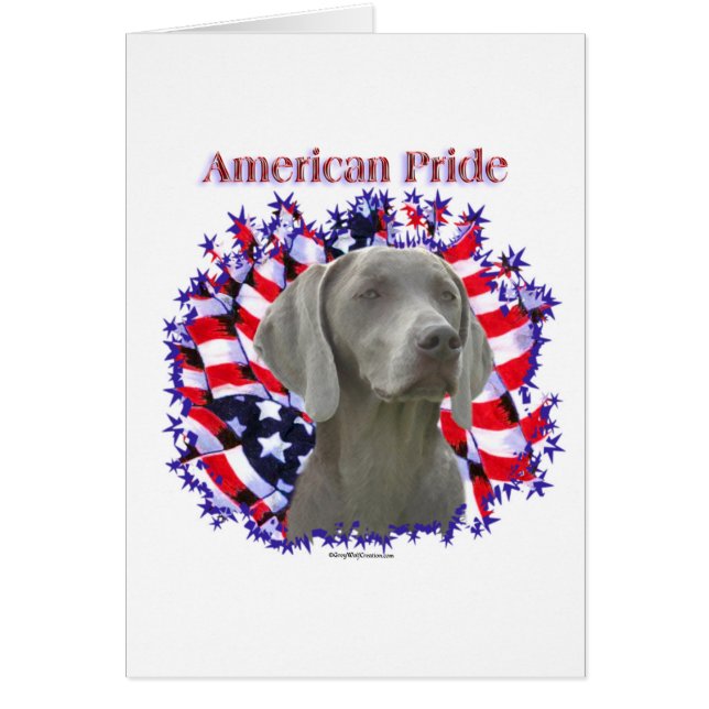Weimeraner-Pride Hälsningskort (Framsidan)