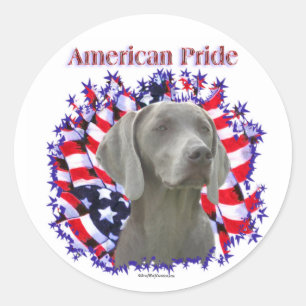 Weimeraner Pride Sticker Runt Klistermärke