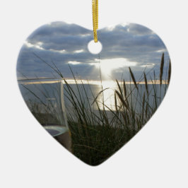 Wein am Strand Julgransprydnad Keramik