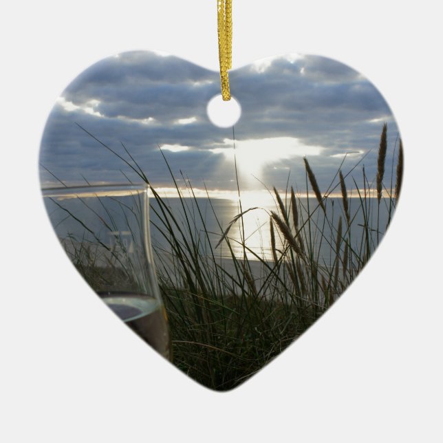 Wein am Strand Julgransprydnad Keramik (Framsidan)