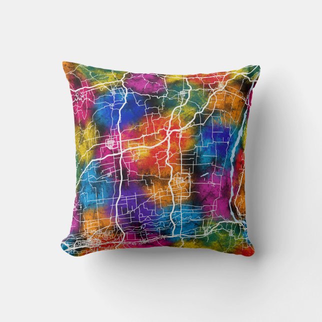 Weinan China City Karta Kudde (Framsida)