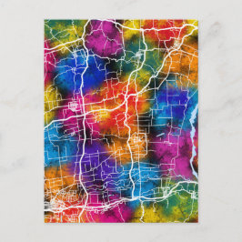 Weinan China City Karta Vykort