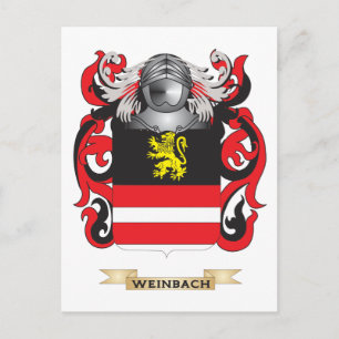 Weinbach Family Crest (Jackande av Arm) Vykort