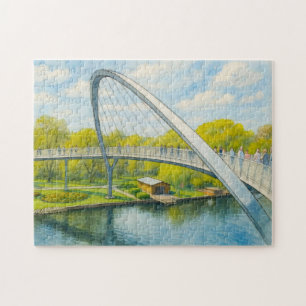 Weinberg bridge rathenow aquarell havelland pussel