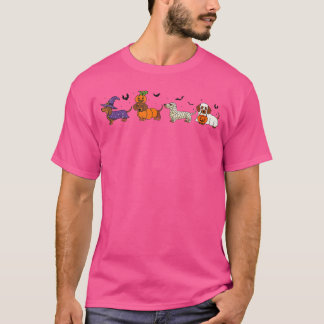 Weiner Dog Witch Happy Halloweenie Cute Halloween T Shirt