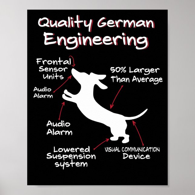 Weiner Hund Joke Sarcastic German Daschund Quality Poster (Framsidan)