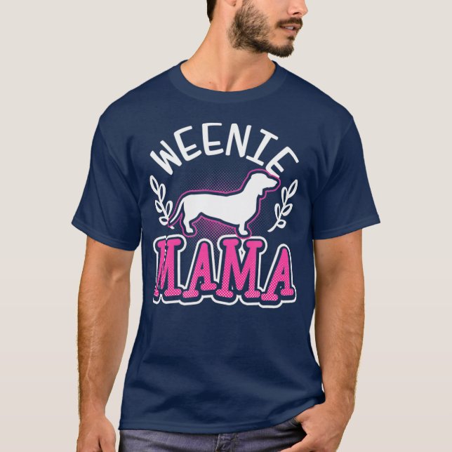 Weiner Hund Weenie Mamma Gift T Shirt (Framsida)