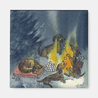 Weiner Hundar Camp out Magnet