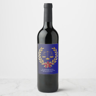 Weinflasche Weihnachtsgeschenk von Anwalt Vinflaska Etikett