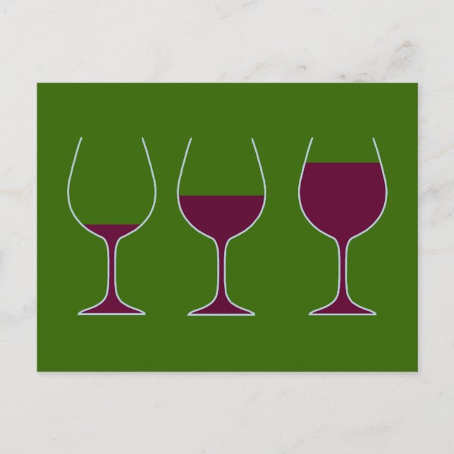 Weingläser Wein Gläser glasögon av vin Vykort (Framsida)