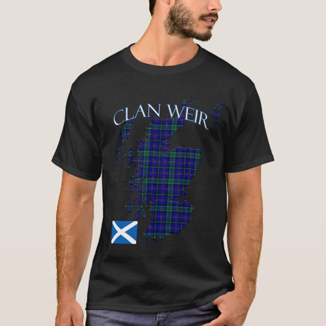 Weir Scottish Klan Tartan Scotland T Shirt (Framsida)
