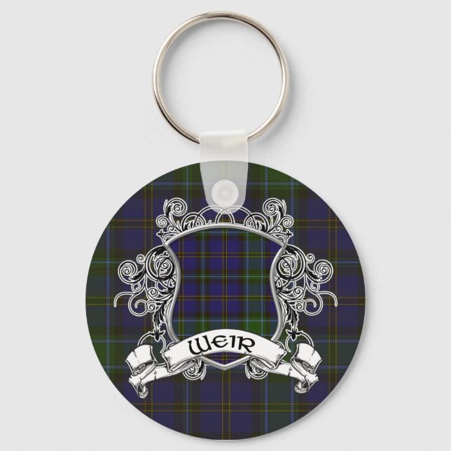 Weir Tartan Shield Nyckelring (Framsida)
