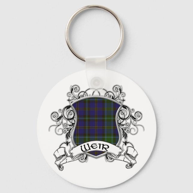 Weir Tartan Shield Nyckelring (Framsida)