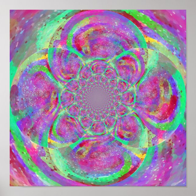 Weird art, cool vibes art print poster (Framsidan)