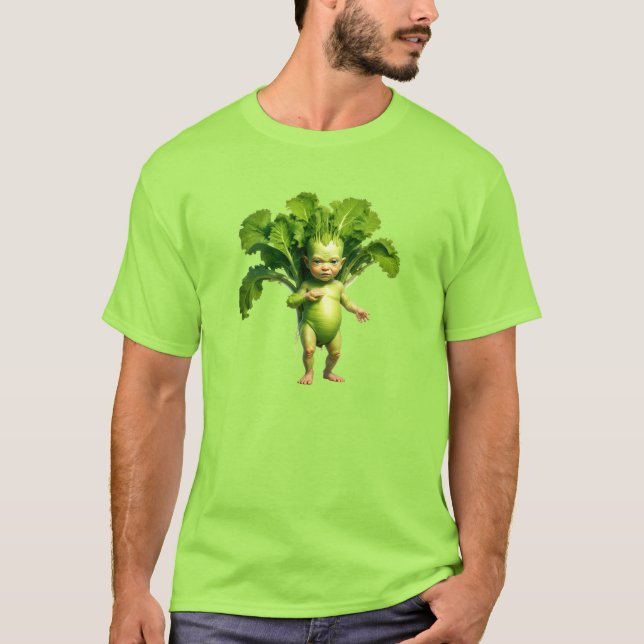 Weird Green Vegetable Baby T-Shirt (Framsida)