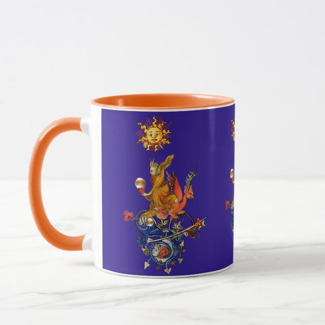 WEIRD MEDIEVAL BESTIARY,ALCHEMIST,RED DRAGON,Blue Mugg (Vänster)