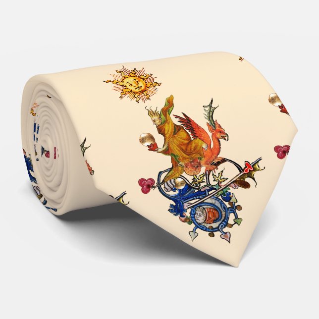 WEIRD MEDIEVAL BESTIARY,ALCHEMIST,RED DRAGON ,SUN  SLIPS (Rullad)