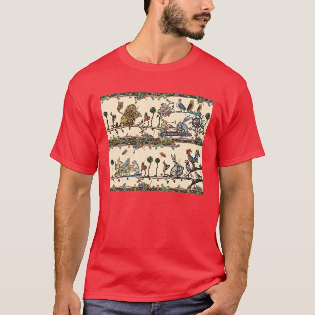 WEIRD MEDIEVAL BESTIARY MAKING MUSIC Violinist Lio T Shirt (Framsida)