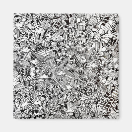 Weird Shapes Detailed Cartoon Magnet